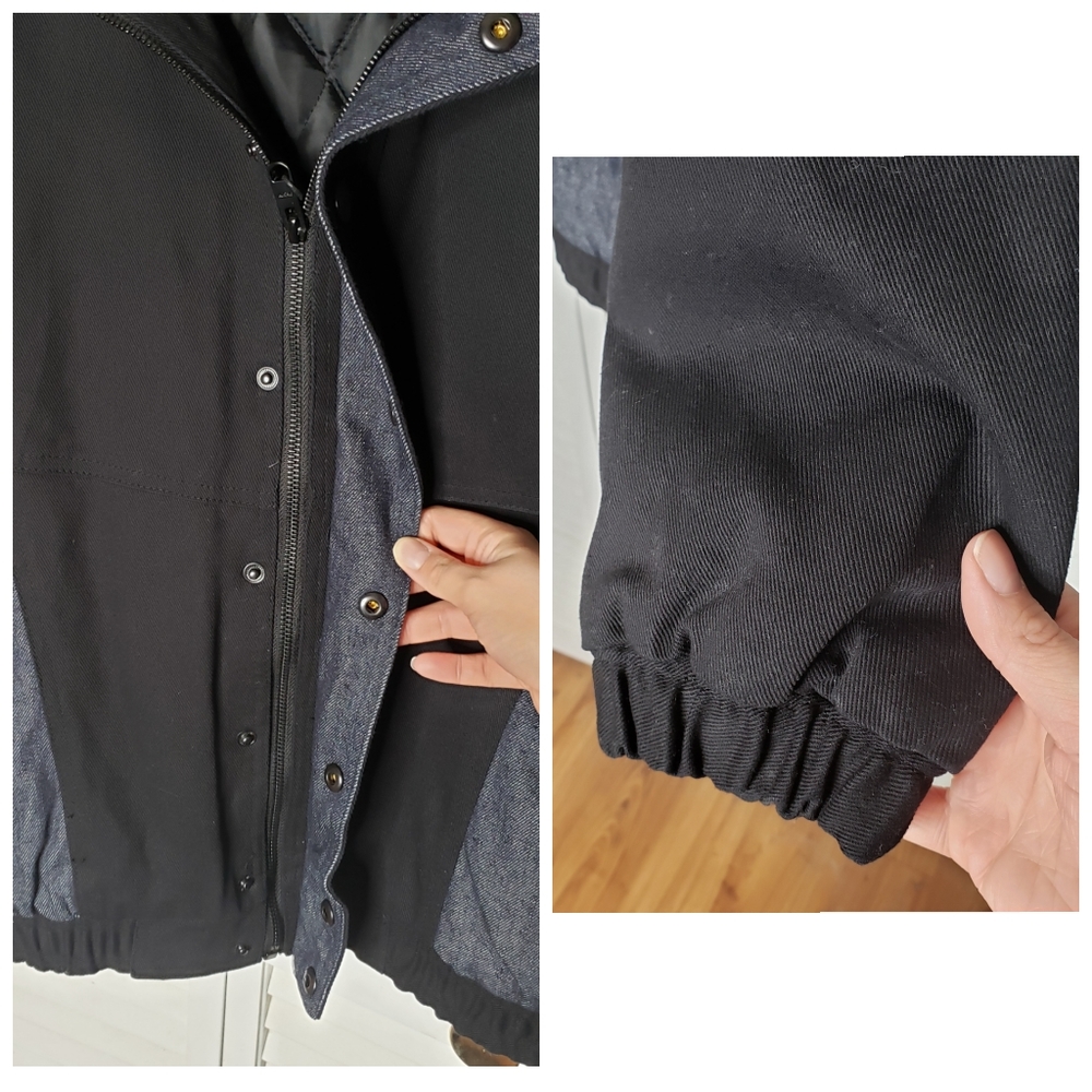 Zara Mens Denim Zip/Button Baseball Jacket NWT - Picture 5 of 8